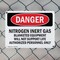 Signmission Nitrogen Inert Gas Equipment Danger Sign, Plastic, 10in W x 7in L, 2PK OS-2PACK-DS-P-710-L-1907 - alternate 3